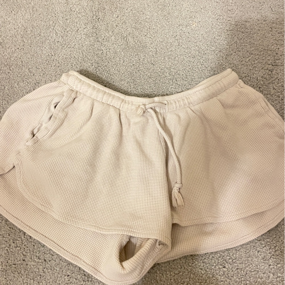 Brandy Millville summer thermal shorts in cream/tan